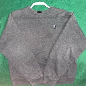 Men's Vintage Starter Dark Grey Crewneck Pullover Sweatshirt Sz L
